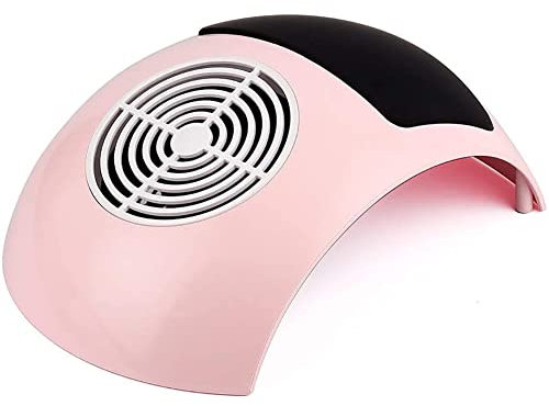 Nail Dust Collector Fan Machine 80W Strong Power Nail Vacuum Cleaner Manicure Tools Acrylic Gel Salon Extractor Equipment, Pink