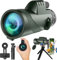 PhysioPhyx Telescopio monocular 80x100 monoculares de alta potencia para adultos, monocular compacto para adaptador de smartphone, telescopio de mano con trípode para observación de aves, caza,