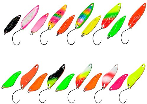 D-Ocean Trout Fishing Spoon 2.2 g 2.5 g 10 Pieces Length with Box Fishing Lure Popular in Germany (05)
