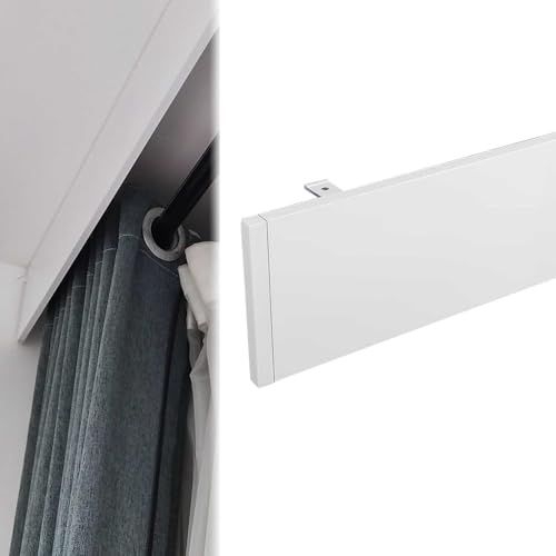 Gardinenblende aus Aluminiumlegierung zur Deckenmontage – 1,80 m lange dekorative Blende für Gardinenstangen von 7,60 m bis 7 m Länge – Stilvolle Fensterdekoration und elegante Gardinenlösun