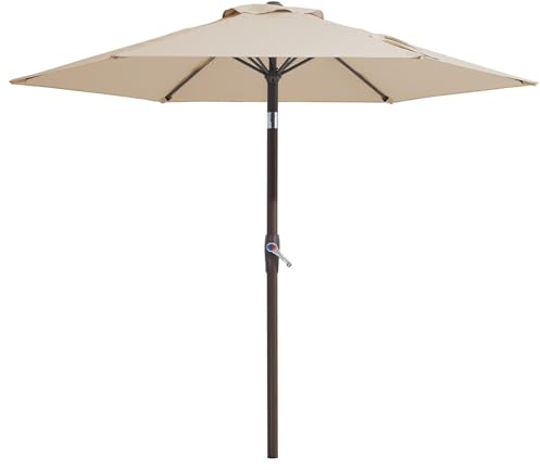 Palawano Parasol de Jardin Exterieur Inclinable avec Manivelle, 2.3m