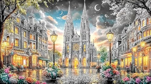 Kölner Dom Erwachsenenpuzzle 1000 Teile Bildungsspiel-Entspannung Spaßiges Geschenk & Hausaktivität für Erwachsene und Kinder ab 12+ Jahren Schönes Dekorationspuzzle 70x50/1000 Teile