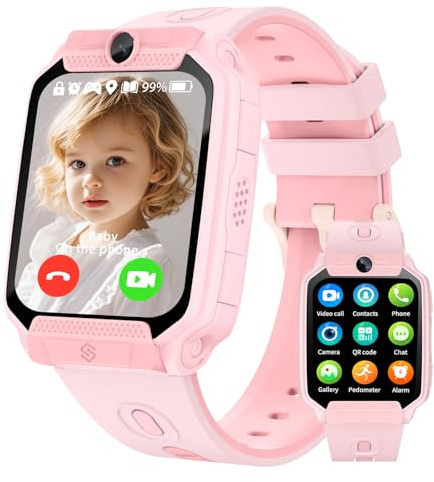 clleylise Reloj Inteligente Niño/Niña - 4G Smartwatch para Niños con GPS