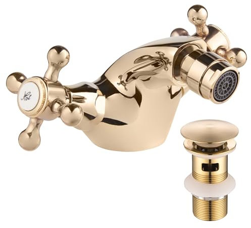 Deva TUD114/501 - Rubinetteria per bidet Tudor con finiture dorate