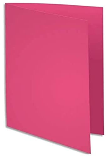 EXACOMPTA Paquet de 100 sous-chemises Rock's en carte 80 g, coloris rose fuchsia