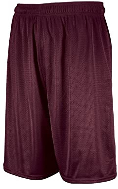 Russell Athletic Men's 9 Inch Mesh Short, Maroon, Small