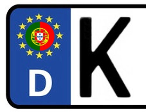 Werbetechnik Sotirios Papoutsis 2X Kennzeichen Aufkleber Portugal Nummernschild Sticker (ca.2 cm)