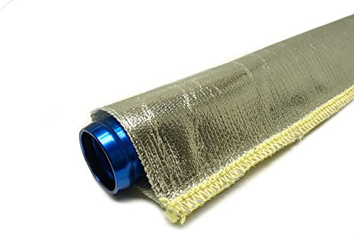 1m Alu-Titan Hitzeschutzschlauch ID 15mm gekettelt **** Wärmeschutz Kabelschutz Mantel Gewebeschlauch Ölleitung Benzinschlauch