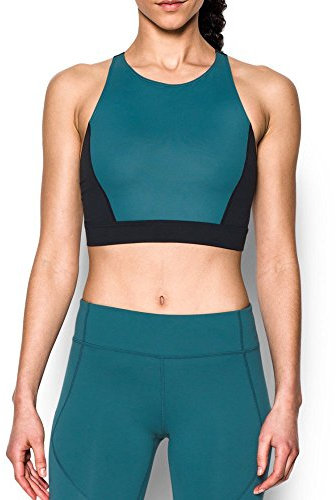 Under Armour Damen Mirror Shine Crop Top, Damen, Marlin Blue (298)/Tonal, X-Large