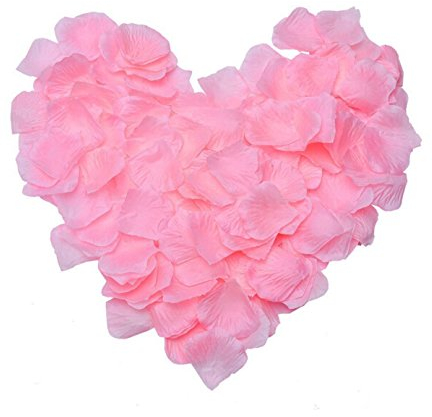 JZK 1000 pcs Rose artificielle Soie pétales de rose Pour arts artisanat, pour mariage confettis, décoration pour Saint Valentin, mariée Douche nuptiale ou fiançailles, romantique événement