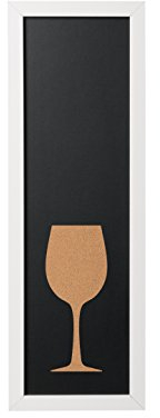 Bi-Office, Kombi Memo- und Blackboard Back2Chalk Vino, Kreidetafel mit Weiß Matt MDF Rahmen, 20x60cm