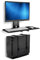 Mount-It! Monitor- und Tastaturwandhalterung mit CPU-Halter - höhenverstellbarer stehender VESA-Tastaturablage, 25 Zoll breite Plattform mit Mauspad