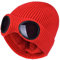 XRDSS Herren Goggle Beanie Gestrickte Winter Chunky Beanie Mütze rot einheitsgröße