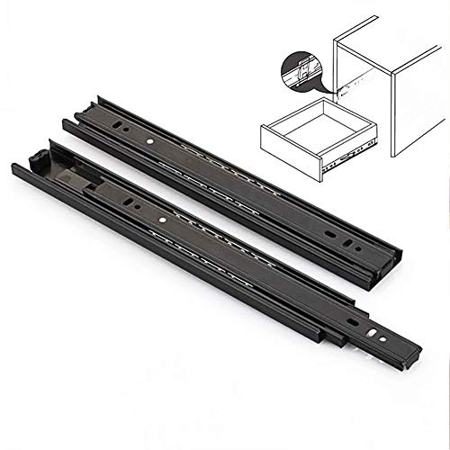 Full Extension Drawer Slide, Tiberham 250 mm Ball Bearing Drawer Runner, Heavy Duty Side Mount Drawer Rail (Pack of 2)