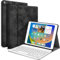 Funda con teclado para iPad 7ª generación de 10.2 pulgadas JUQITECH 10.2 2019 iPad 7ª generación, apagado y encendido automático, magnético, soporte para lápiz integrado