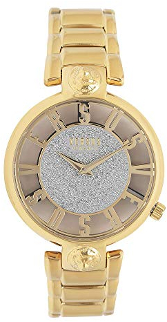 Versus VSP491419 Damenuhr Analog Quarz mit Edelstahlarmband, grau, Modisch