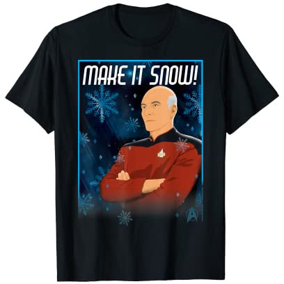 Star Trek: The Next Generation Captain Picard Make It Snow T-Shirt