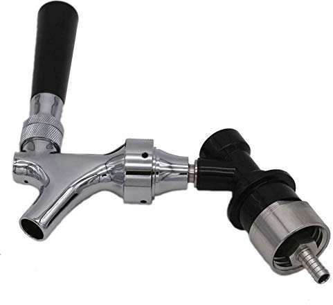 Einstellbare Bierhahn Wasserhahn Edelstahl Fassbier Wasserhahn Durchflussregler Verchromung Schaft G5 / 8 Tap Fass Für Kegerator