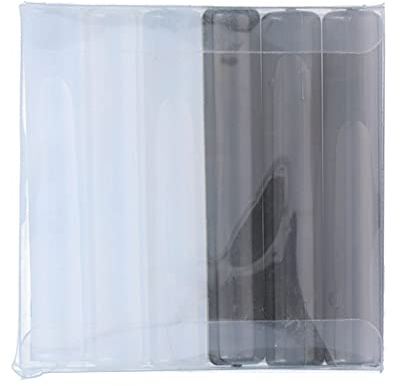 6 palitos de hielo reutilizables rellenos de agua congelada para botellas de agua, refrescos, jugo, botellas deportivas, jarra, fiesta de verano, barbacoa, plástico, 6 palos (negro y transparente)