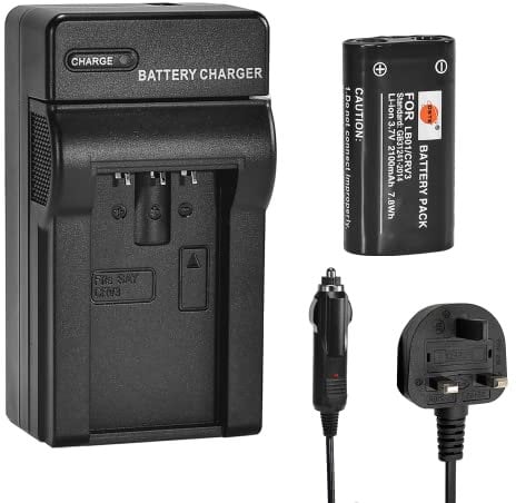 DSTE CR-V3 (2100mAh/3.7V) Battery and Charger Kit Compatible with Olympus C-3000 C-3030 C-3030Z C-3040 C-4000 C-5050 C-5050Z C-700