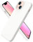 ORNARTO Compatible with iPhone 13 Mini Case, Slim Liquid Silicone 3 Layers Full Covered Soft Gel Rubber with Microfiber Case Cover 5.4 inch-White