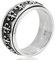 TreasureBay Bague tournante en argent sterling 925 massif pour homme et femme Motif fleur de lys 9 mm, Argent sterling