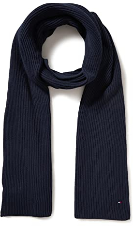 Tommy Hilfiger Damen Essential Flag Knit Scarf AW0AW13887 Schals, Blau (Space Blue), OS