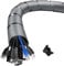 shinfly 2 x 5m Kabelschlauch Selbstschließend, Durchmesser 22mm/28mm Flexibel Kabelkanal mit 1 Drahtführungsclip, Kabelschutz Kabelmanagement für TV Computer