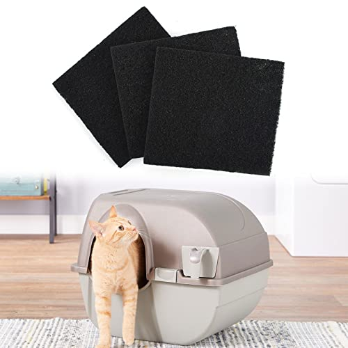 TUKNN Filtro per Lettiera per Gatti, Filtri di Ricambio per Lettiera per Gatti, Filtro Ai Carboni Attivi per Compost E Lettiera per Gatti, Filtro A Carbone di Ricambio Sostituzione Lettiera, 3 Pezzi