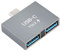 GELRHONR Adaptateur USB C mâle vers USB Femelle Double, convertisseur USB 3.1 Type C vers 2 USB A, Transfert de données, Charge, pour Ordinateurs Portables, tablettes et Smartphones