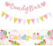 3er Set Candy Bar Banner Girlande Dreietige Wimpelkette Candy Bar Hintergrund Banner Rosa Papier Girlande Naschbar Candy Bar Zubehör Candy Bar Deko Set für Hochzeit JGA Candy Bar Party Feie