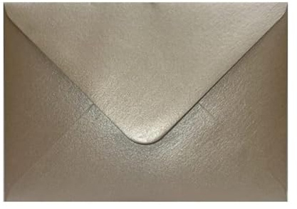 C6 Coloured Envelopes for A6 Greeting Cards Wedding Invitations & Crafts (114x162mm) Pack of 50 (Pearl Light Brown)
