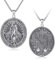 Jungfrau Maria Anhänger Kette Sterling Silber Heilige Maria Wundertätige Medaille Halskette Religiöser Schmuck Katholisches Geschenk für Frauen Mutter Geburtstag