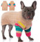 OUOBOB HundPullover, Medium HundPullover für Hunde Mädchen Jungen, Turtleneck Pullover Winter grüne Hund Weste, Weihnachten Hund Outfits, Haustier Sweatshirt Bekleidung Strickwaren, Frenchie, Beagle L