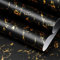 FunStick Möbelfolie Marmor Schwarz Gold Tapete Selbstklebend Küche Wohnzimmer Abnehmbare Wandverkleidung Marmoroptik Schwarz Klebefolie Möbel Marmor Küchenfolie Arbeitsplatte Schwarz Gold 30CM×5M
