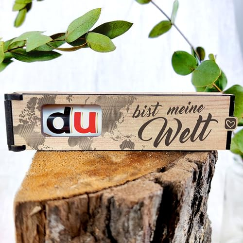 Du bist meine Welt - Schokoriegel Geschenkbox inkl. Duplo - Geschenk Beste Freundin, Freundinnen Geschenkideen, Kleinigkeiten Für Männer, Freunde , Freundschaft, Für Freundin