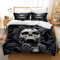 AVJWWD Totenkopf Bettwäsche Set 3D Druck,Mikrofaser Gotisch-Bettbezug Set Für Teenager,Halloween Schädel Motiv Bettwäsche Set Mit Reißverschluss Und 2 Kissenbezug 50x75cm (03, 135 x 200cm)