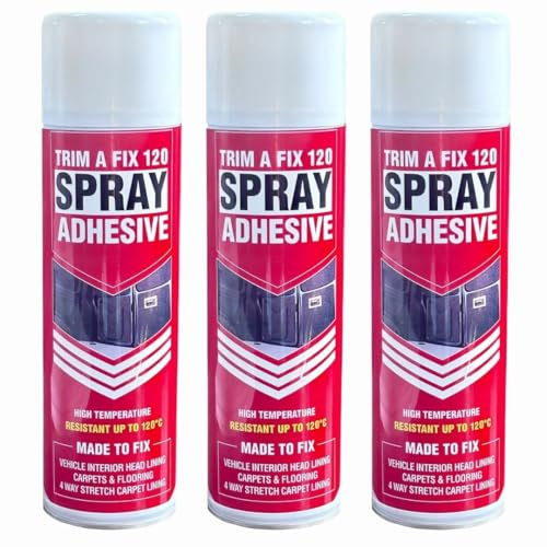 Trim A Fix 120-500ml High Temperature Adhesive Spray Carpet Glue For Cars Van Campervan Motorhome Lining & Upholstery (3)