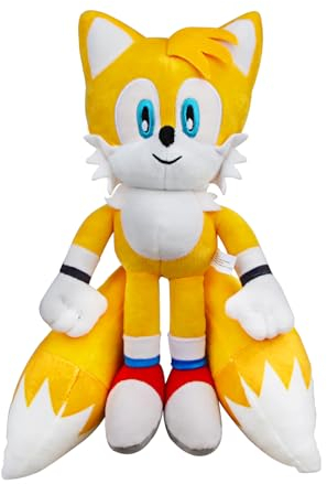 Xingsky Sonic Knuckles Plüschtier, 36cm Sonic Knuckles Kuscheltier, Cartoon Anime Sonic Gelb Spielzeug Plüsch für Kinder Erwachsene Weihnachten Geburtstag