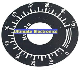 10 Stück TOPVR 0-100 Potentiometer-Knopf, Skala, digitales Zifferblatt, kann mit WTH118 WX112 ausgestattet werden
