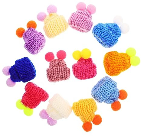 Garneck 50stücke Pack Mini-strickmützen Für DIY-Handwerk Dekorative Kleine Hüte Für Partys Fotoshootings Weihnachtsdekoration Und Basteln Wiederverwendbar Aus Hochwertigem Material