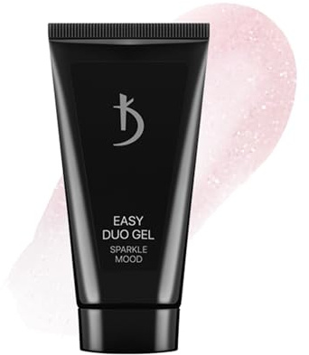 K Professional Acryl Gel - Poly Nail Gel -30ml- Polygel Nagel - Aufbaugel Acrylgel für Nägel UV LED - Builder Gel Easy Duo Sparkle Mood 12