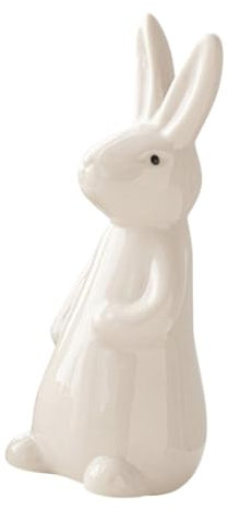 Supvox Kaninchen-Ornament Aus Keramik Tiere Deko Tisch Eincremehilfe Dekoration Bastelsachen Keramikstütze Hasenfigur Aus Keramik Hasenschmuck Häschen-Statue Kaninchen- -Requisite Weiß