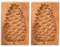 Plätzchenform mit Tannenzapfen 2 Stück 13 x 8 cm 3D-Plätzchenformen aus Holz DIY-Plätzchenstempel leicht zu lösende antihaftbeschichtete Plätzchenform Plätzchenstempel Backformen Backzubehör für Weihn