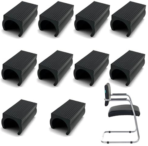 QZKJQDD Klemmschalengleiter, Stuhlgleiter Freischwinger, Stuhlgleiter Bodenschongleiter, für Freischwinger Stühle Schützen Sie Fliesenböden Holzböden und Reduzieren Sie Lärm (10 Stück-22mm)
