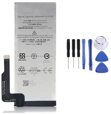 GDDGFVKV G27FU Ersatzakku kompatibel mit Google Pixel 5A 5G GFU 3.87V 18.01Wh 4666mAh