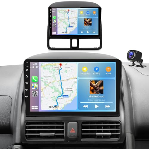 4G+64G Android 13 Car Stereo for Honda CRV 2001-2006 Car Radio 9 Inch Touch Screen 2 Din with Wireless Carplay Android Auto Car Stereo with GPS Navigation Bluetooth WIFI FM RDS Backup Camera