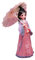 Sharplace Chinois ancienne femme figurine Ornement artisanat résine décor de maison figurine femelle pour le salon, Violet
