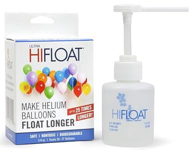 Bouteille HI-FLOAT avec pompe Traitement liquide pour ballons hélium - Multicolore