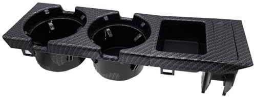 car part Car Center Console Water Cup Holder Beverage Bottle Holder Coin Tray For Bmw 3 Series E46 318I 320I 98-06 51168217953(Carbon Fiber Set)